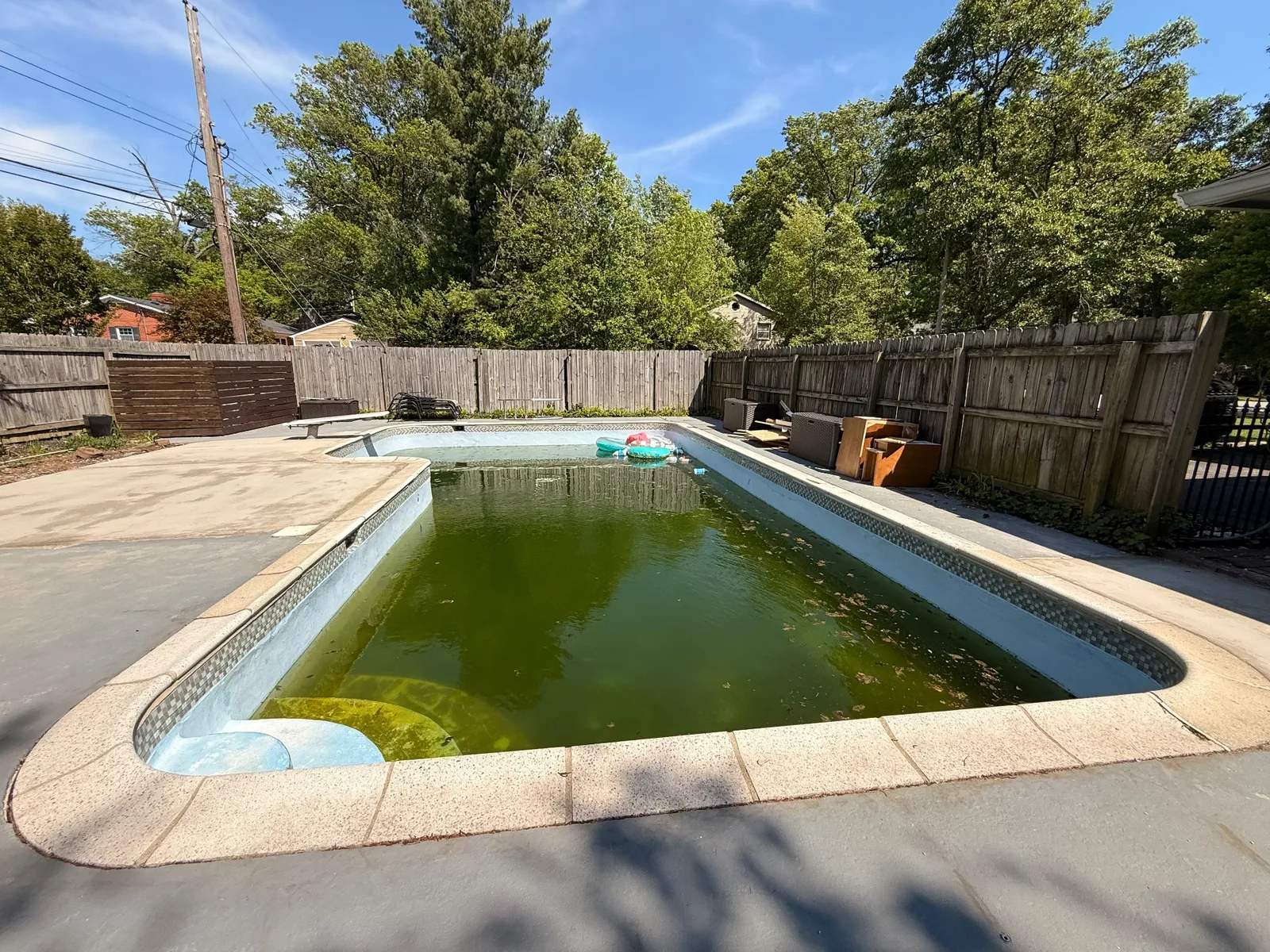 Pool resurface & refinish — before