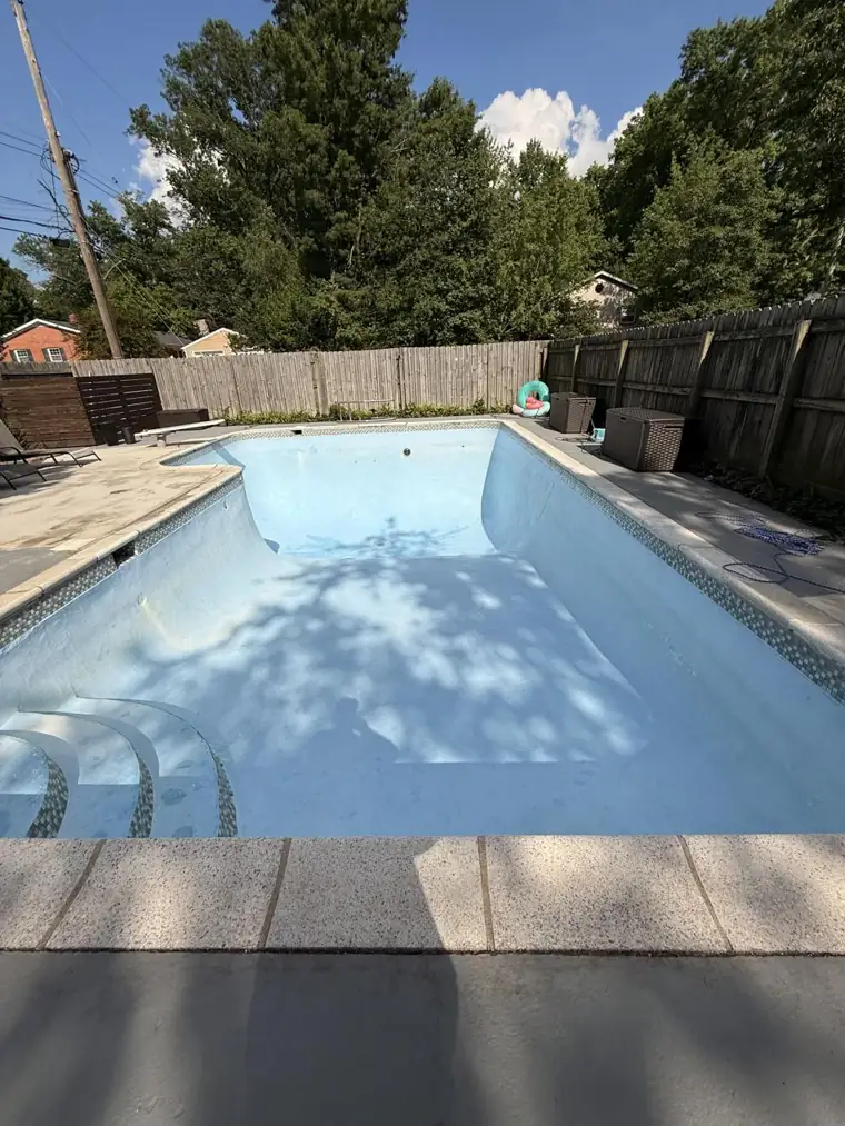 Inground pool & stone coping