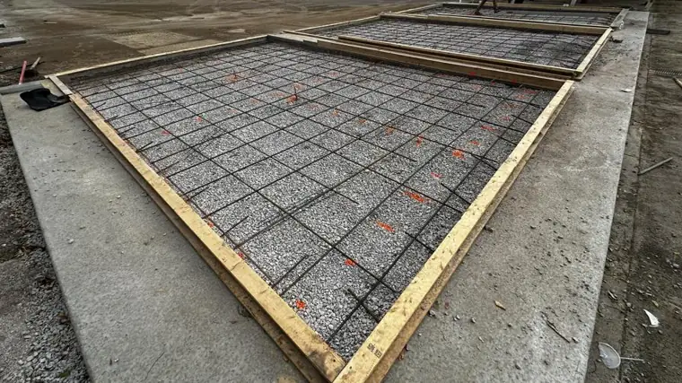 Rebar grid & form work