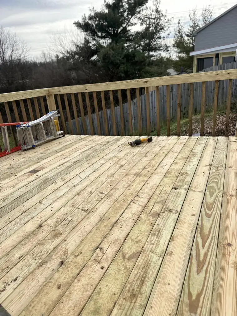 Wood decking build