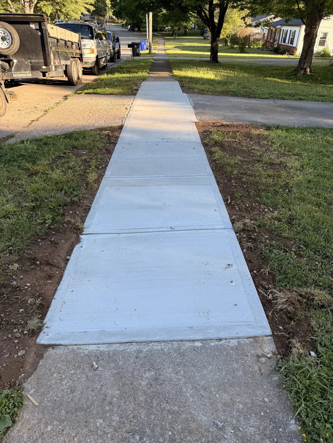 Concrete walkway